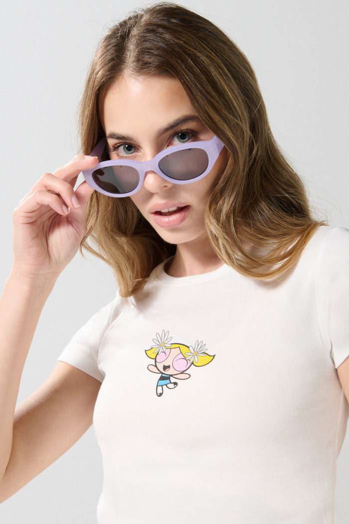 Camiseta unicolor manga corta de Chicas Superpoderosas