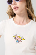 Camiseta unicolor manga corta de Chicas Superpoderosas