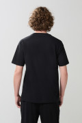 Camiseta de Superman negra con cuello redondo