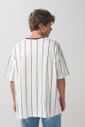 Camiseta crema a rayas oversize manga corta de Harry Potter