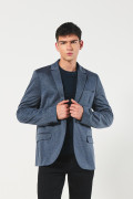 Blazer unicolor ajustado con bolsillos y solapas clásicas