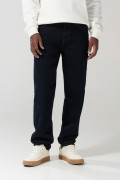 Jean 90´S azul intenso tiro bajo con bota recta y bolsillos