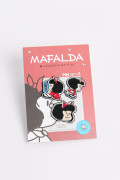 Set de pines X3 unicolores metálicos de Mafalda
