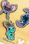 Set de pines unicolores X3 metálicos de Lilo & Stitch