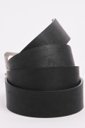 Cinturón café con reversible hebilla cuadrada metálica