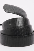 Cinturón reversible negro con texturas de puntos