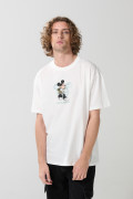 Camiseta oversize crema manga corta de Mickey and Friends