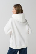 Buzo oversize unicolor con capota y bolsillo delantero
