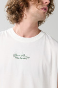 Camiseta manga sisa unicolor oversize con arte de playa