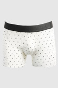 Bóxer crema brief-medio con diseños de rombos