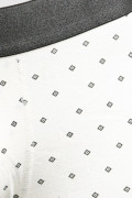 Bóxer crema brief-medio con diseños de rombos