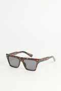 Gafas de sol, con marco clásico en color café y marrón con efecto carey.