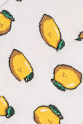 Medias tobilleras cremas con diseños de frutas