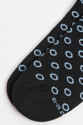 Medias cortas azules intensas con diseños de círculos