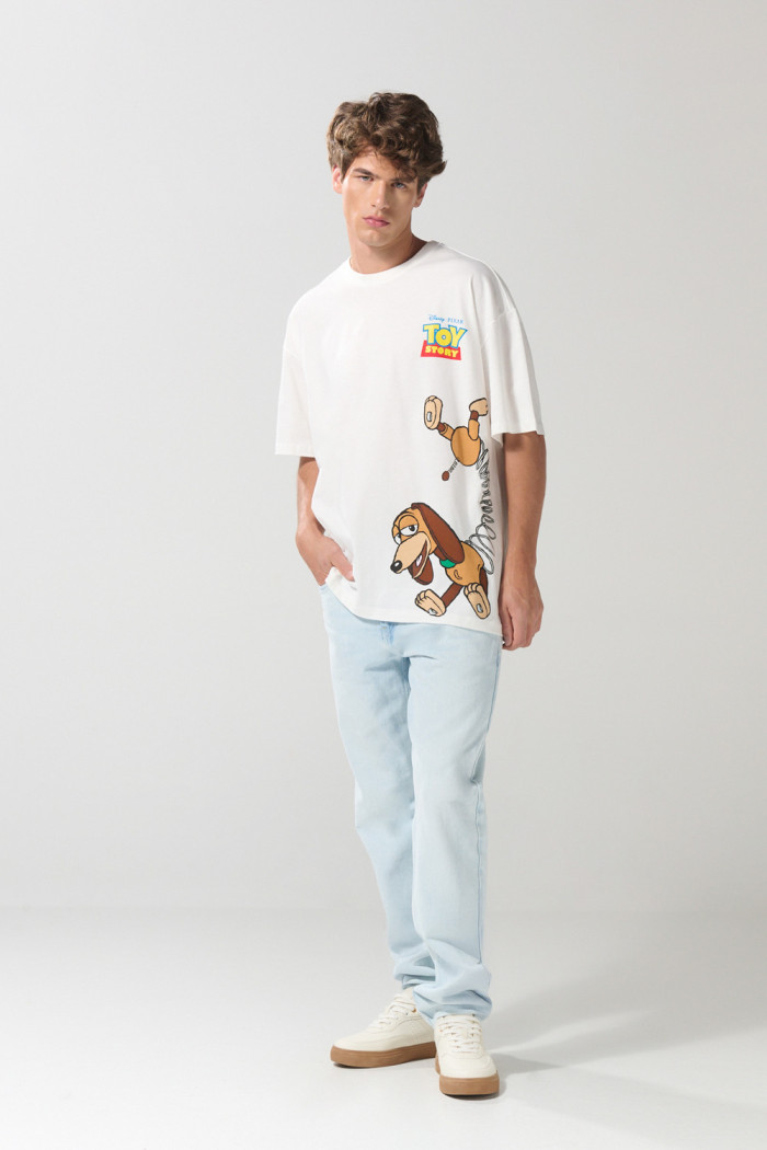 Camiseta manga corta oversize crema de Toy Story