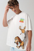 Camiseta manga corta oversize crema de Toy Story