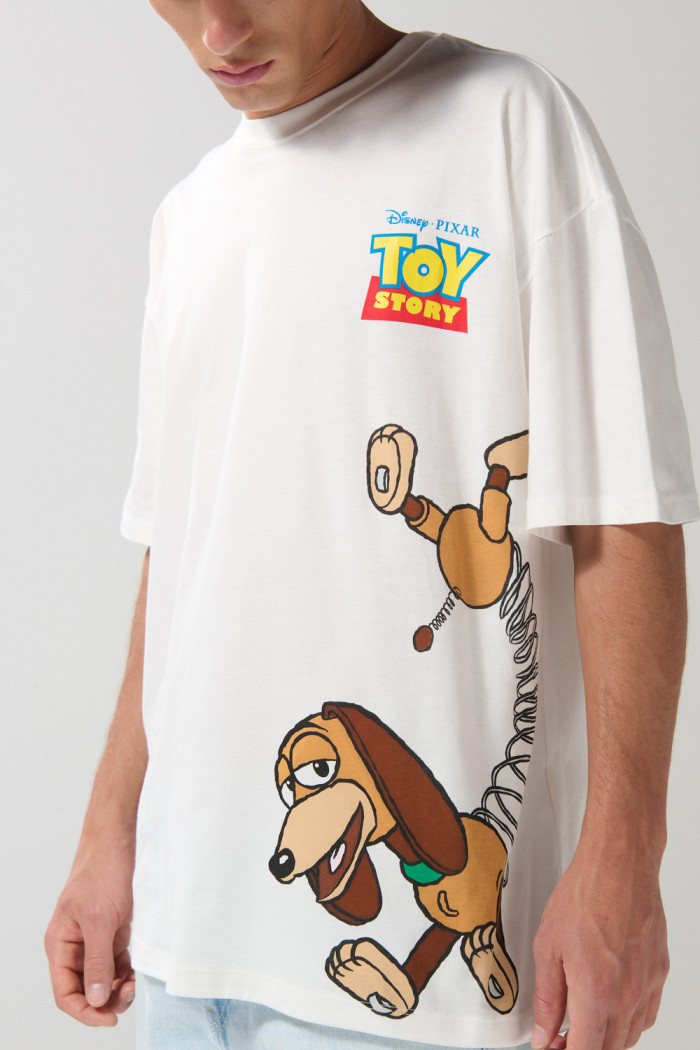Camiseta manga corta oversize crema de Toy Story