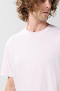 Camiseta lila clara en algodón con manga corta
