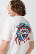 Camiseta oversize crema manga corta de Superman