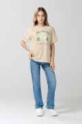 Camiseta kaki en algodón de Looney Tunes con manga corta