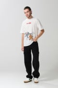 Camiseta de Tom y Jerry crema con cuello redondo