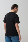 Camiseta negra de Looney Tunes en algodón manga corta

