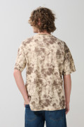 Camiseta manga corta oversize kaki tie dye de Los Simpson