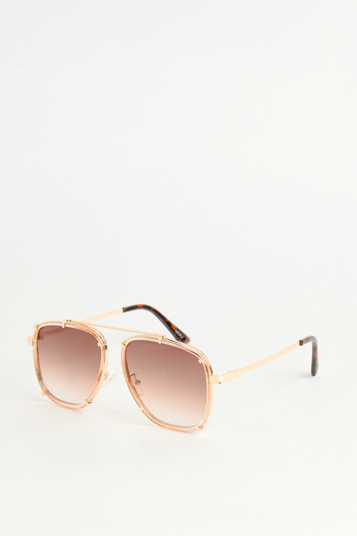 gafas de sol silueta piloto en color moka y kaki oscuro.