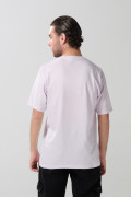 Camiseta unicolor con cuello redondo y manga corta