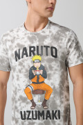 Camiseta manga corta crema tie dye de Naruto