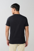 Camiseta negra con bolsillo y manga corta de Plaza Sésamo