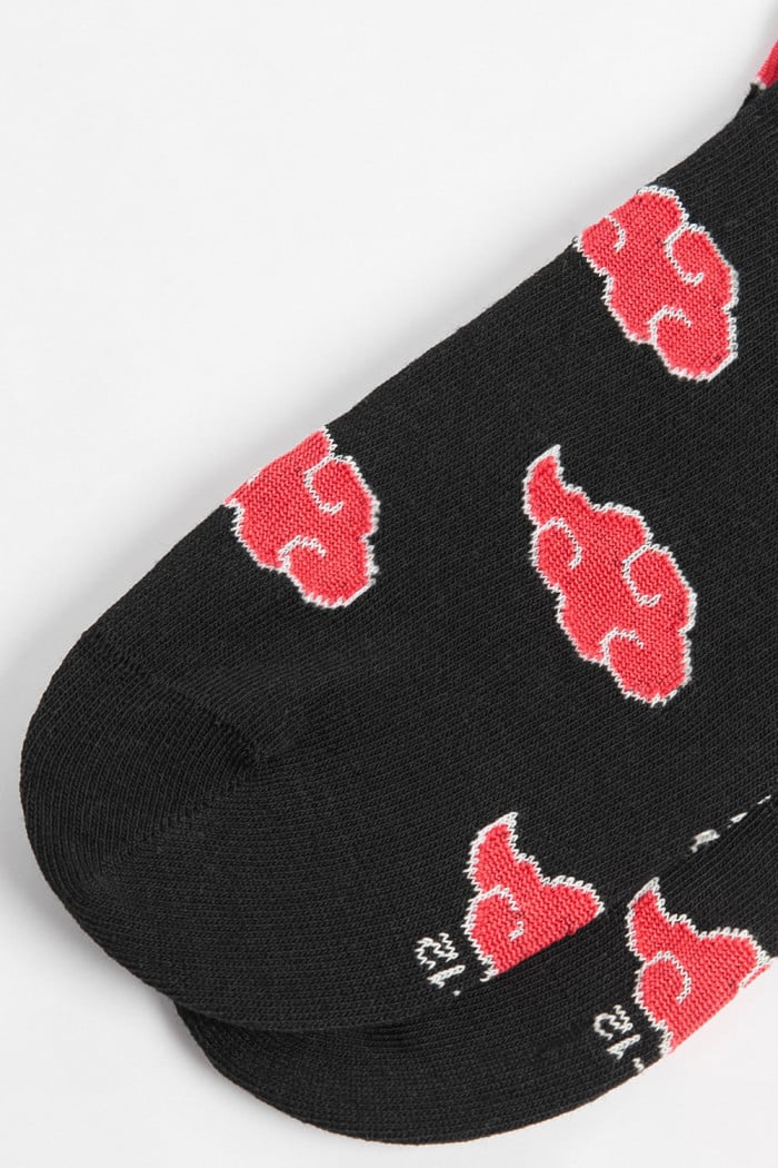 Medias cortas negras con diseños de Naruto