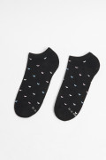 Medias azules intensas tobilleras con diseños de corazones