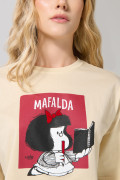 Camiseta de Mafalda oversize kaki crop top