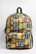 Maleta amarilla con diseños de Los Simpson y bolsillo