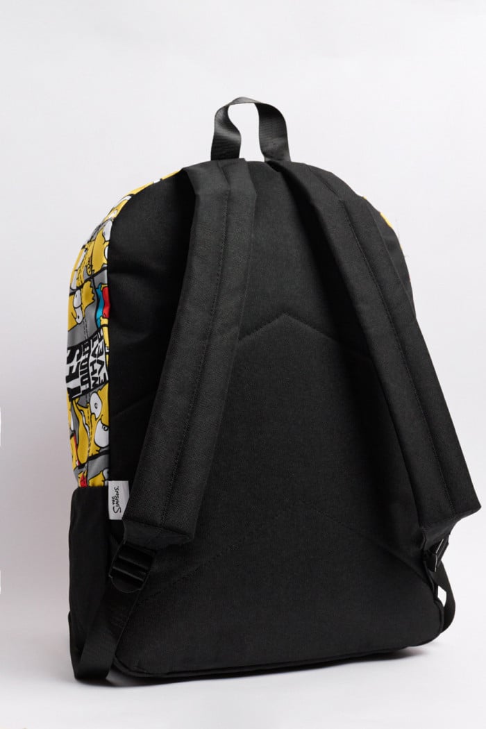 Maleta amarilla con diseños de Los Simpson y bolsillo
