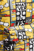 Maleta amarilla con diseños de Los Simpson y bolsillo