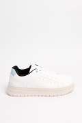 Tenis unicolores casuales con forro interno en contraste