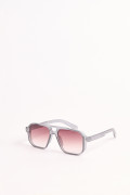 gafas de sol silueta piloto elaboradas en pasta azul traslucido.