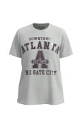 Camiseta unicolor con arte college de Atlanta y manga corta