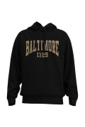 Buzo unicolor con diseño college de Baltimore y capota