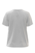 Camiseta unicolor en algodón manga corta con diseño college