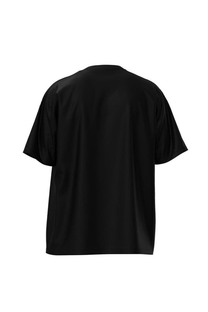 Camiseta unicolor oversize con cuello redondo y logo de NASA