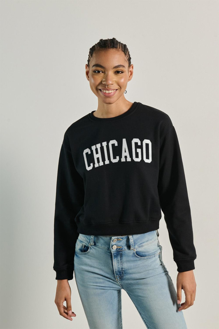 Sueter cuello redondo hombro rodado de Chicago