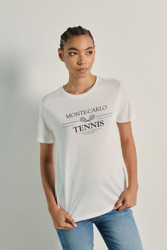 Camiseta manga corta de estampado de Tennis en Montecarlo