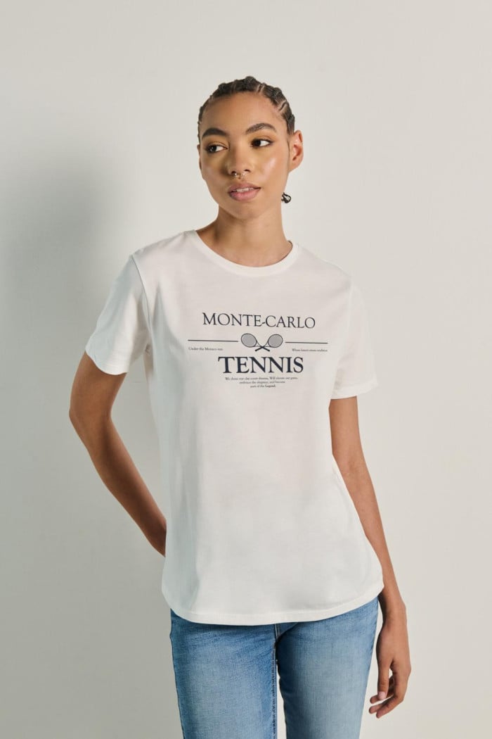 Camiseta manga corta de estampado de Tennis en Montecarlo