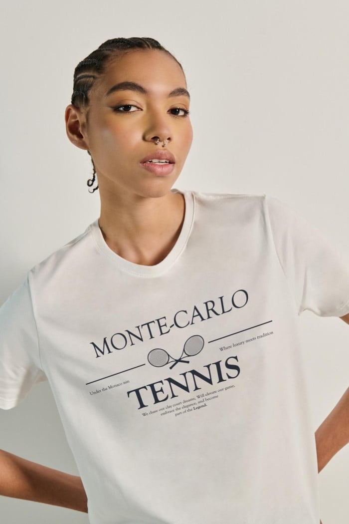 Camiseta manga corta de estampado de Tennis en Montecarlo
