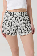 Short negro con estampados continuos de Los Simpson