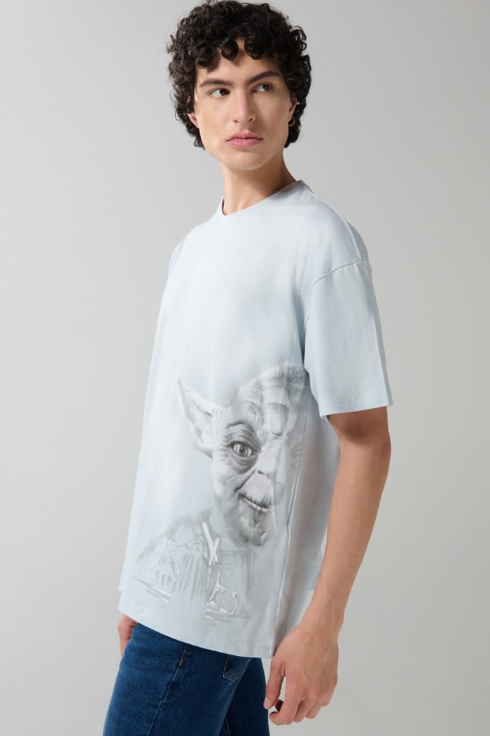 Camiseta oversize de Star Wars verde manga corta