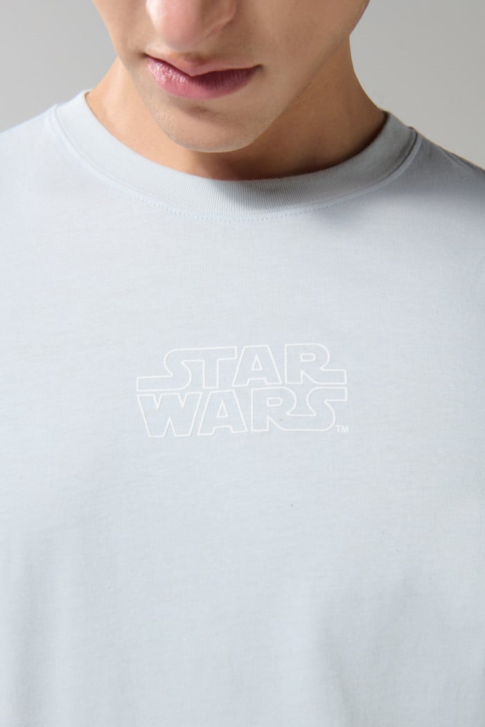 Camiseta oversize de Star Wars verde manga corta